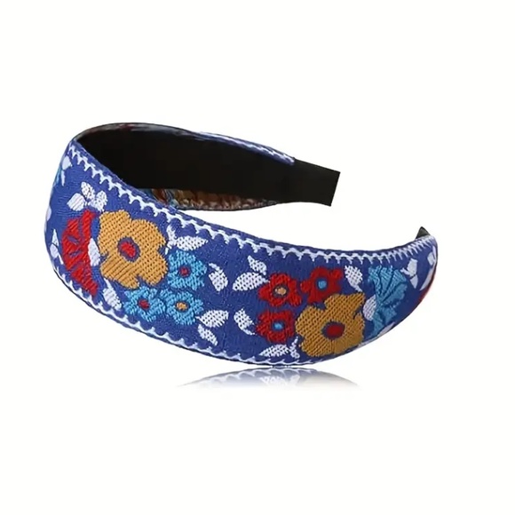 Whimsy_and_Lily Accessories - 💖 3/$30 💖 Blue Floral Embroidered Headband